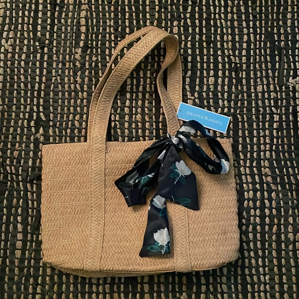 Drapper James straw bag